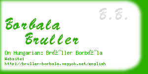 borbala bruller business card